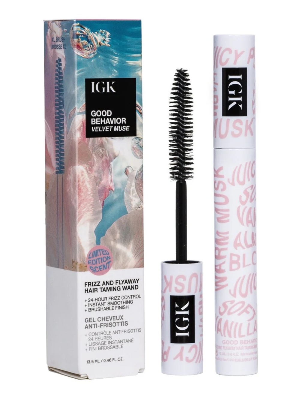 IGK NIB GOOD BEHAVIOR FRIZZ/FLYAWAY GEL HAIR TAMING WAND VELVET MUSE - $24Retail